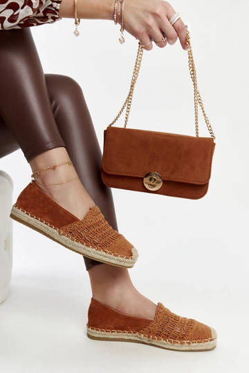 Gordanas brune gennembrudte espadriller