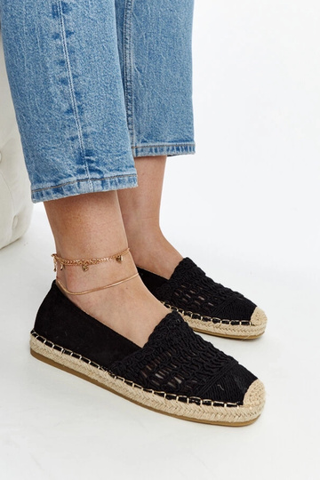 Espadrilles ajourées noires de Gordana 2