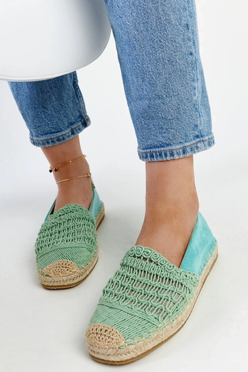 Espadrilles ajourées menthe de Gordana 2