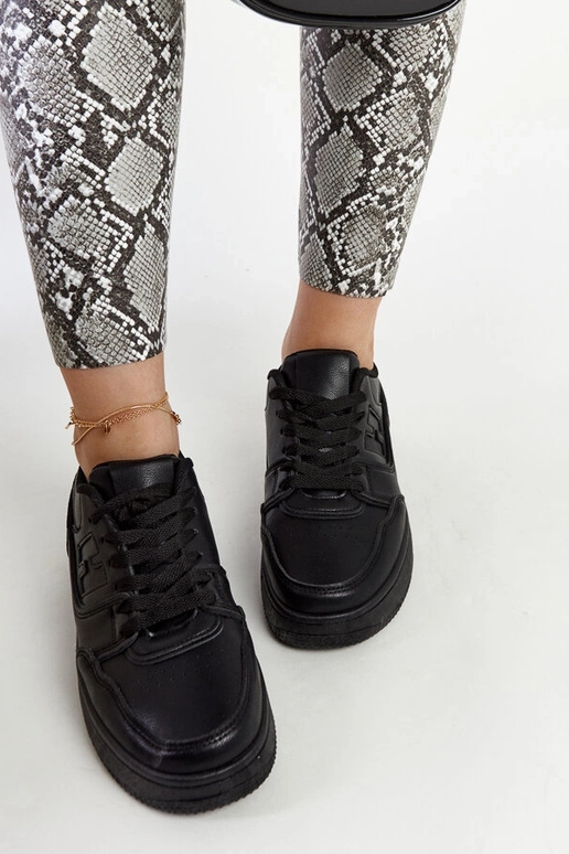 Schwarze Plateau-Sneakers Mentha Schwarze Plateau-Sneakers Mentha