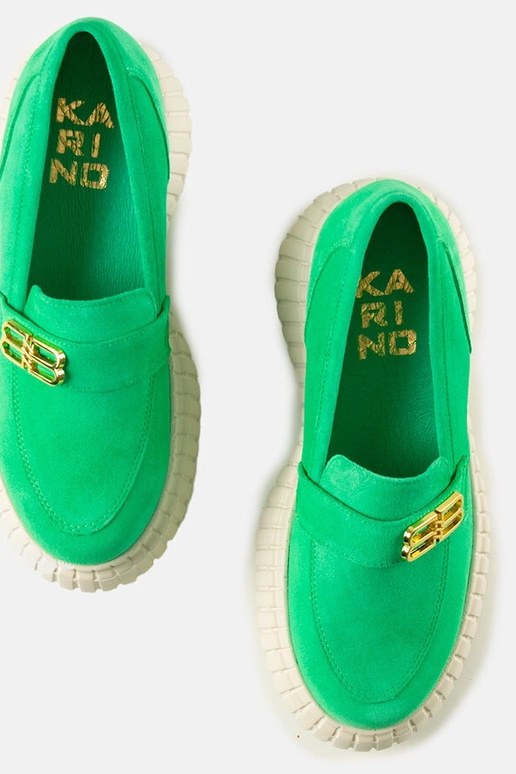 Grüne Wildleder-Schnürschuhe Karino Grüne Wildleder-Schnürschuhe Karino