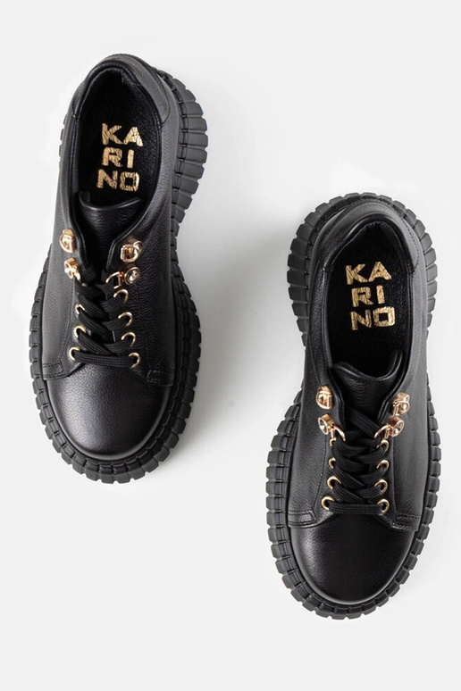 Baskets en cuir noires à plateforme... Baskets en cuir noires à plateforme...