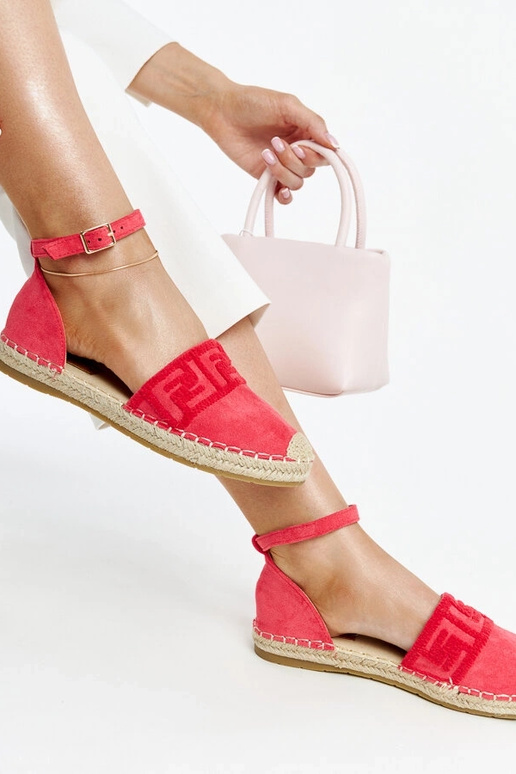 Mørke lyserøde espadriller med... Mørke lyserøde espadriller med...