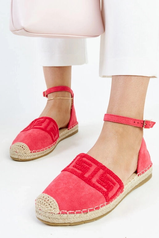 Mørke lyserøde espadriller med... Mørke lyserøde espadriller med...