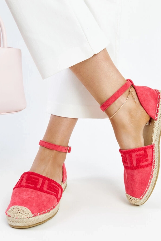 Mørke lyserøde espadriller med... Mørke lyserøde espadriller med...
