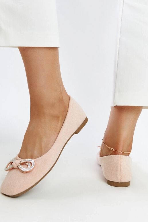 Hellrosa Ballerinas mit Schleife Gaillou