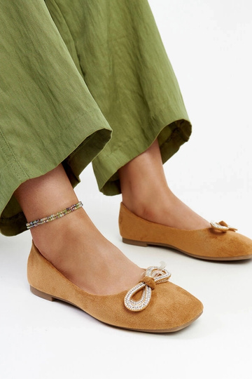 Ballerines marron avec noeud Gaillou