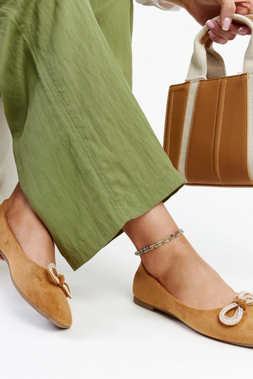 Braune Ballerinas mit Schleife Gaillou 2