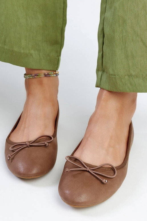 Braune Ballerinas Pavla aus Ökoleder