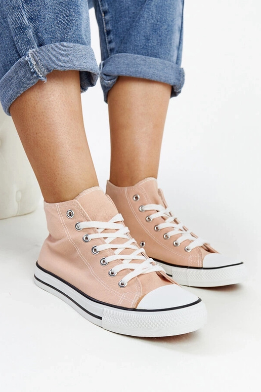 Hellrosa High-Top-Sneakers Eliska
