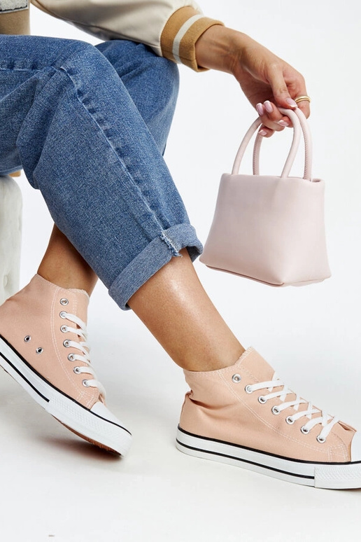 Lys pink Eliska high top sneakers