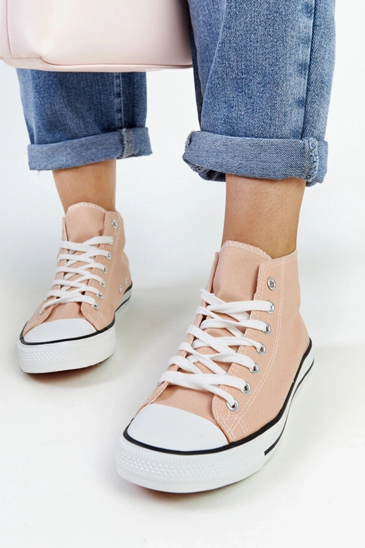 Lys pink Eliska high top sneakers