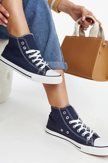 Marineblå high top sneakers Eliska 2