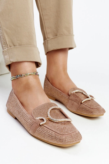 Brune skinnende Mebrat loafers