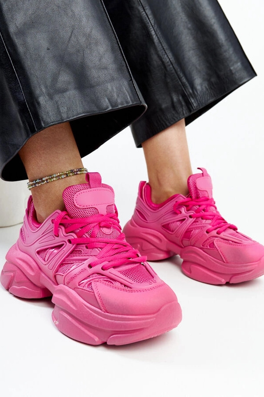 Baskets de sport rose foncé Feaven