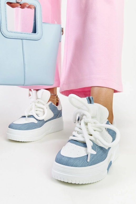 Wit-blauwe platform sneakers Szekeres Wit-blauwe platform sneakers Szekeres