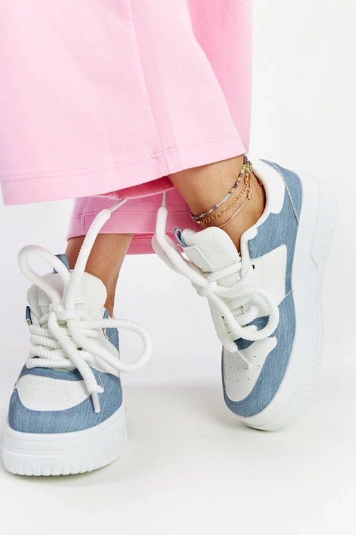 Wit-blauwe platform sneakers Szekeres Wit-blauwe platform sneakers Szekeres