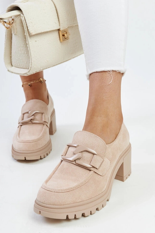 Beige Stiefeletten mit Ledersohle... Beige Stiefeletten mit Ledersohle...