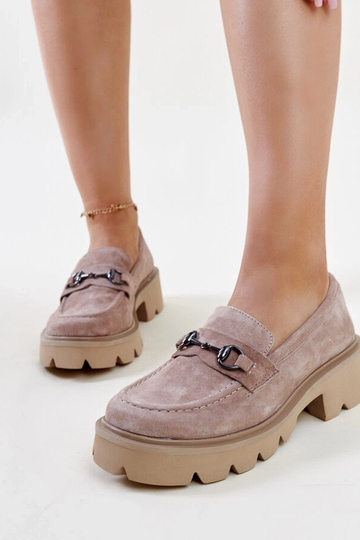 Vinceza beige Leder-Mokassins 2