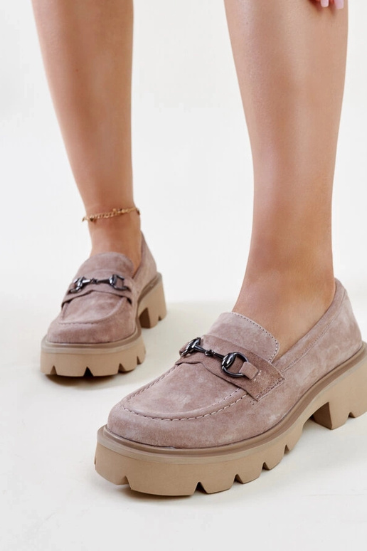 Mocassins en cuir beige Vinceza Mocassins en cuir beige Vinceza