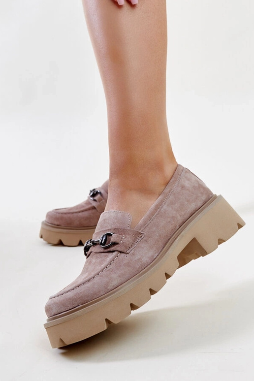 Mocassins en cuir beige Vinceza Mocassins en cuir beige Vinceza