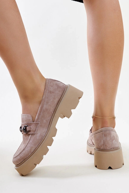 Mocassins en cuir beige Vinceza Mocassins en cuir beige Vinceza