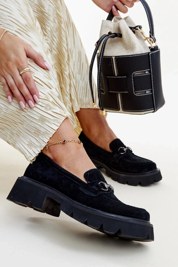 Zwarte leren mocassins Vinceza 2