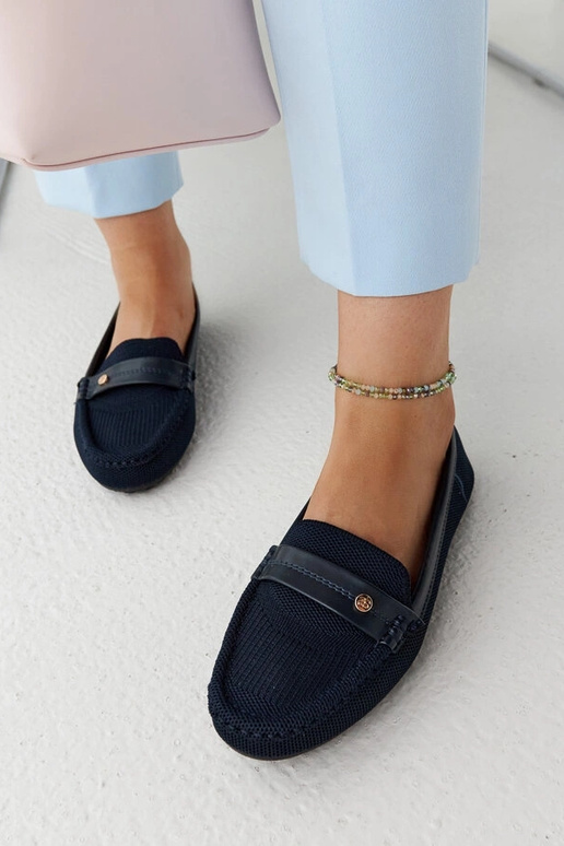 Mocassins en tissu bleu marine Fombio Mocassins en tissu bleu marine Fombio