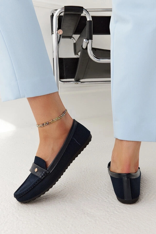 Mocassins en tissu bleu marine Fombio Mocassins en tissu bleu marine Fombio