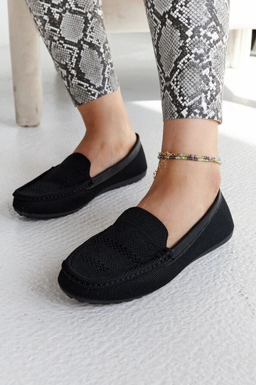 Schwarze Loafer aus Fiammetta-Stoff 2