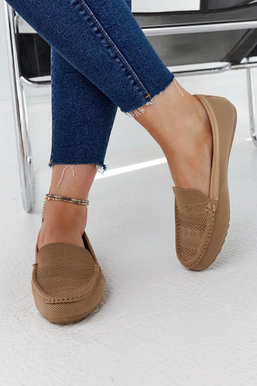 Mocassins en tissu beige Fiammetta