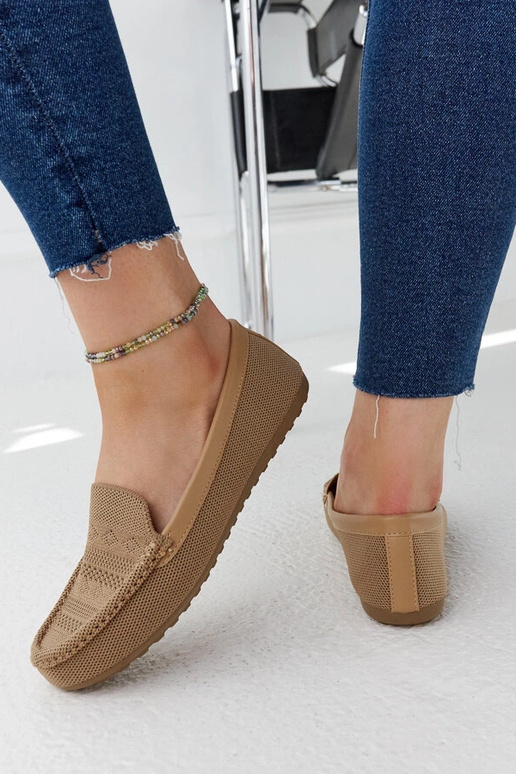 Mocassins en tissu beige Fiammetta