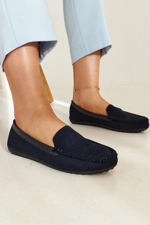 Marineblaue Stoff-Loafer Fiammetta Marineblaue Stoff-Loafer Fiammetta