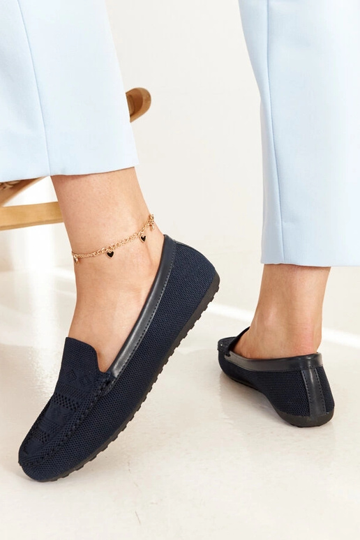 Mocassins en tissu bleu marine Fiammetta Mocassins en tissu bleu marine Fiammetta