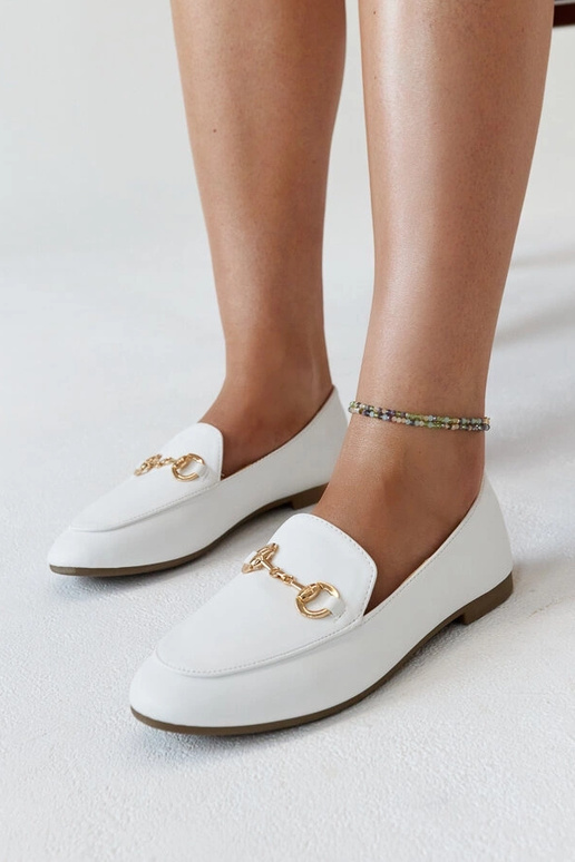 Mocassins blancs à boucle Erminia Mocassins blancs à boucle Erminia