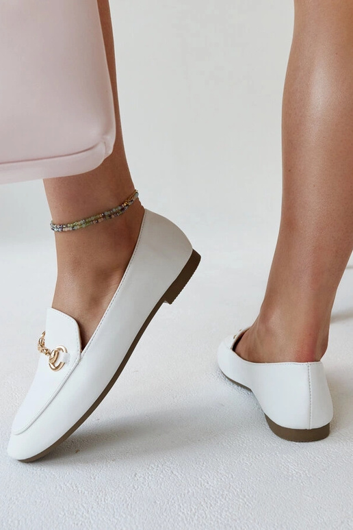 Mocassins blancs à boucle Erminia Mocassins blancs à boucle Erminia