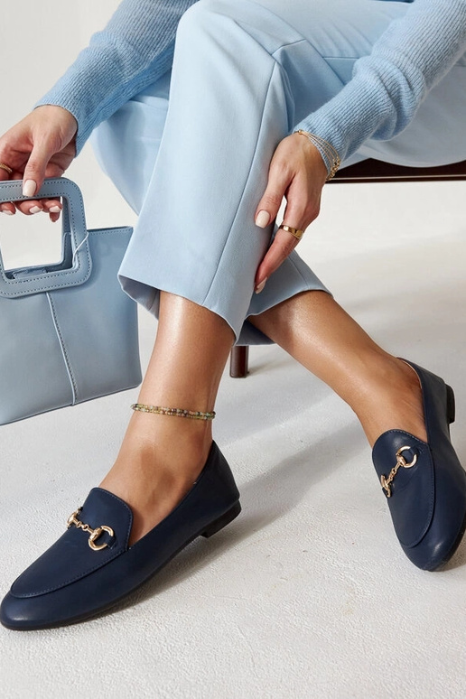 Mocassins bleus avec boucle Erminia Mocassins bleus avec boucle Erminia