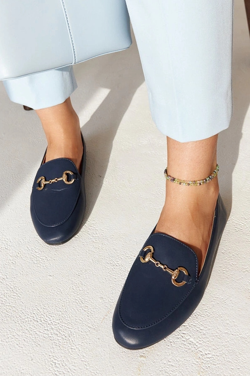 Mocassins bleus avec boucle Erminia Mocassins bleus avec boucle Erminia