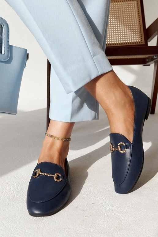 Mocassins bleus avec boucle Erminia Mocassins bleus avec boucle Erminia