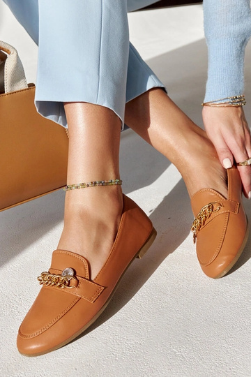 Scaletta Chain Loafers Varm brun 2
