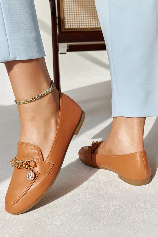 Scaletta Chain Loafers Varm brun
