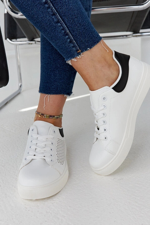 Hvide gennembrudte sneakers Semhar