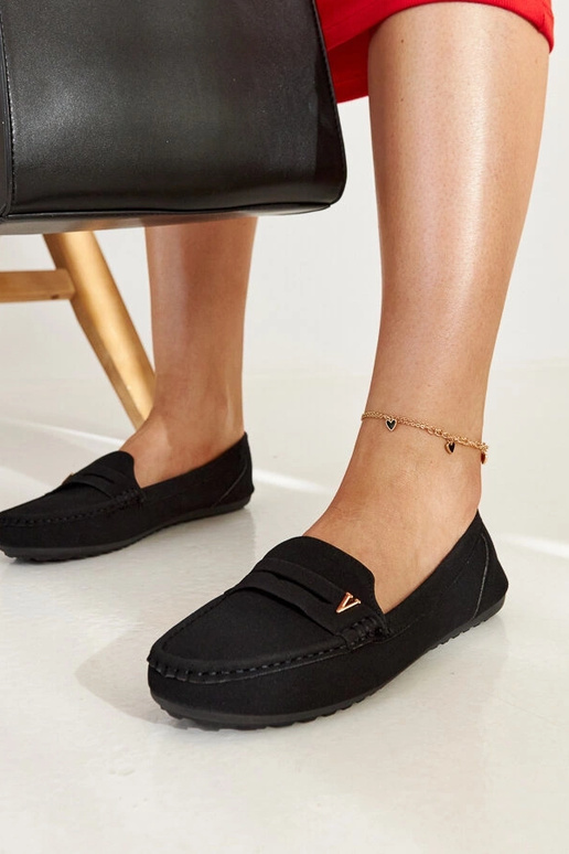 Mocassins noirs avec finition mate de...