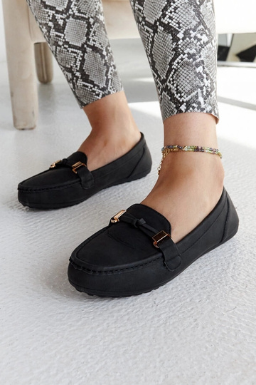 Schwarze Loafer mit mattem Finish von Scafati
