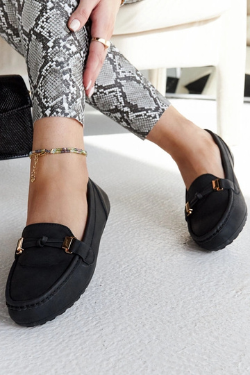 Mocassins Scafati noirs avec finition mate 2