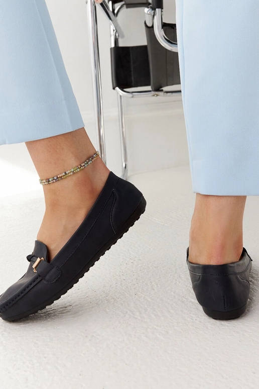 Marineblå Scafati loafers i mat finish