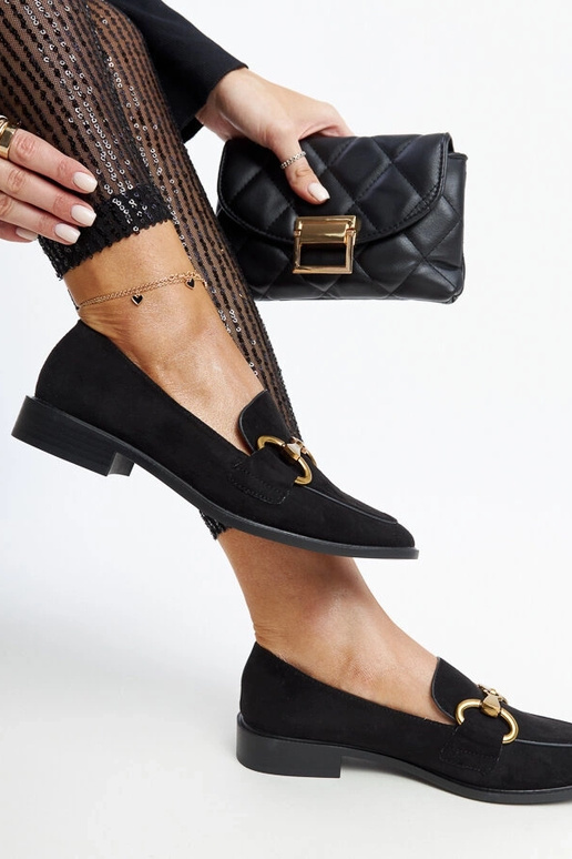 Schwarze Loafer mit Gibarti-Schnalle