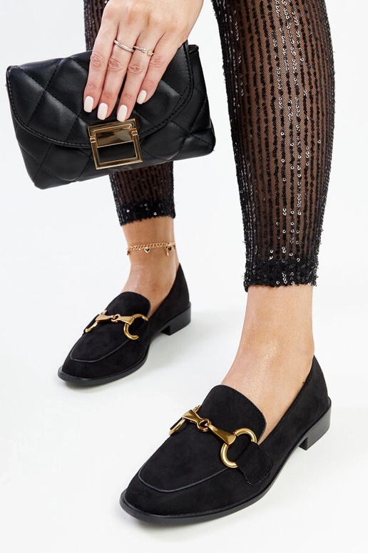 Schwarze Loafer mit Gibarti-Schnalle