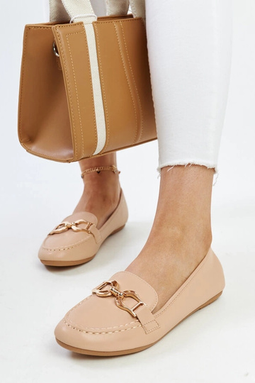 Mocassins beiges à boucle Najla