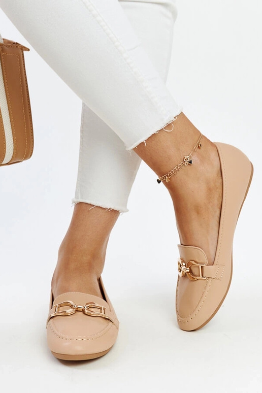Beige Mokassins mit Schnalle Najla Beige Mokassins mit Schnalle Najla